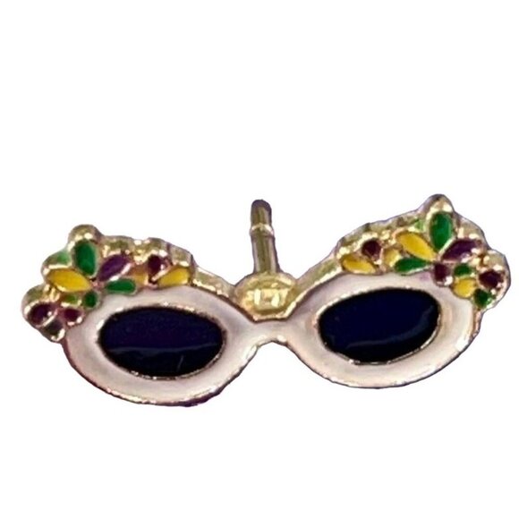 Sunglasses Summer Lapel Pin Retro Floral Enamel Badge Brooch Jewelry Accessories - Picture 1 of 5